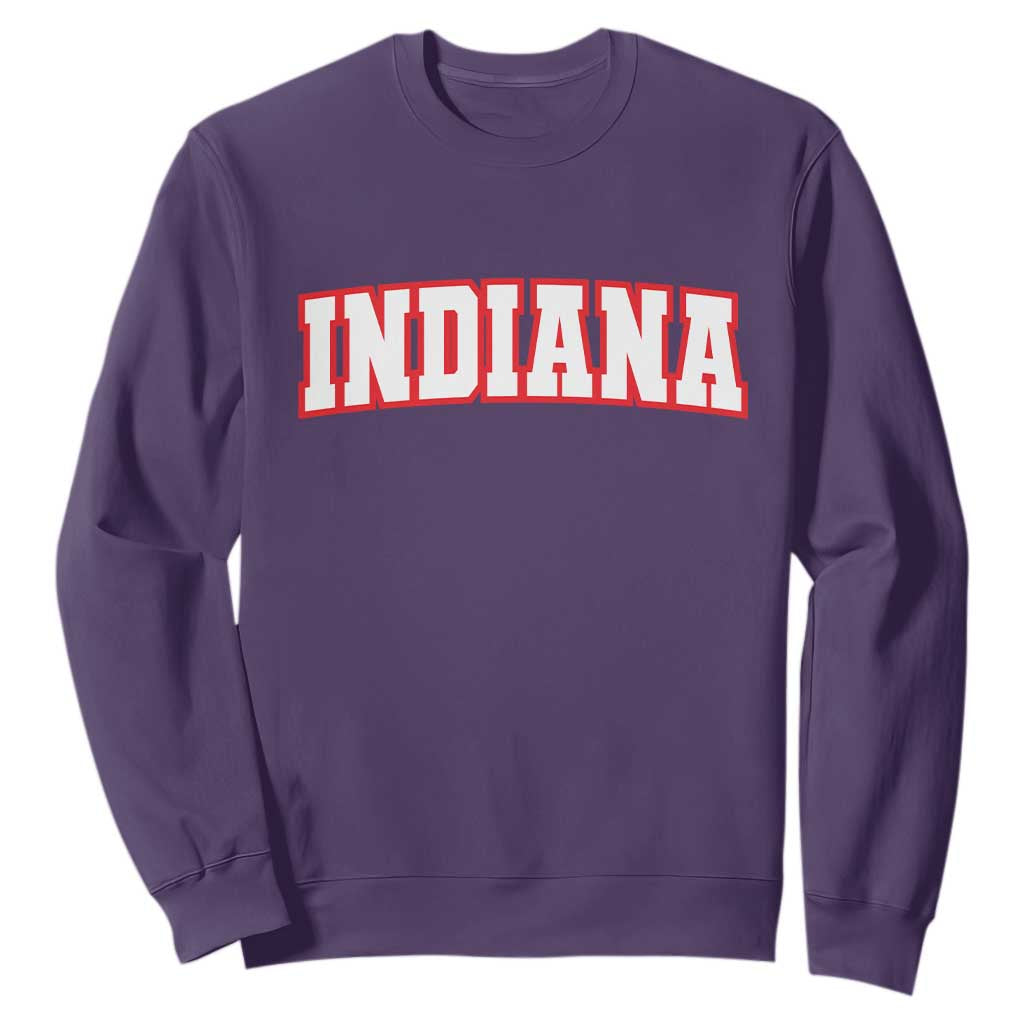 Indiana Fan Sweatshirt Vintage Athletic Sports Game Day TS10 Purple Print Your Wear