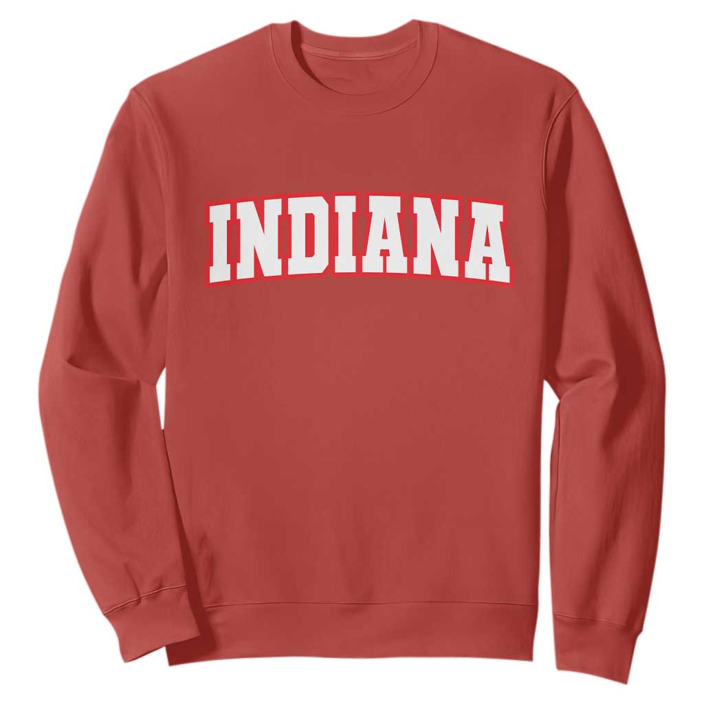 Indiana Fan Sweatshirt Vintage Athletic Sports Game Day TS10 Red Print Your Wear