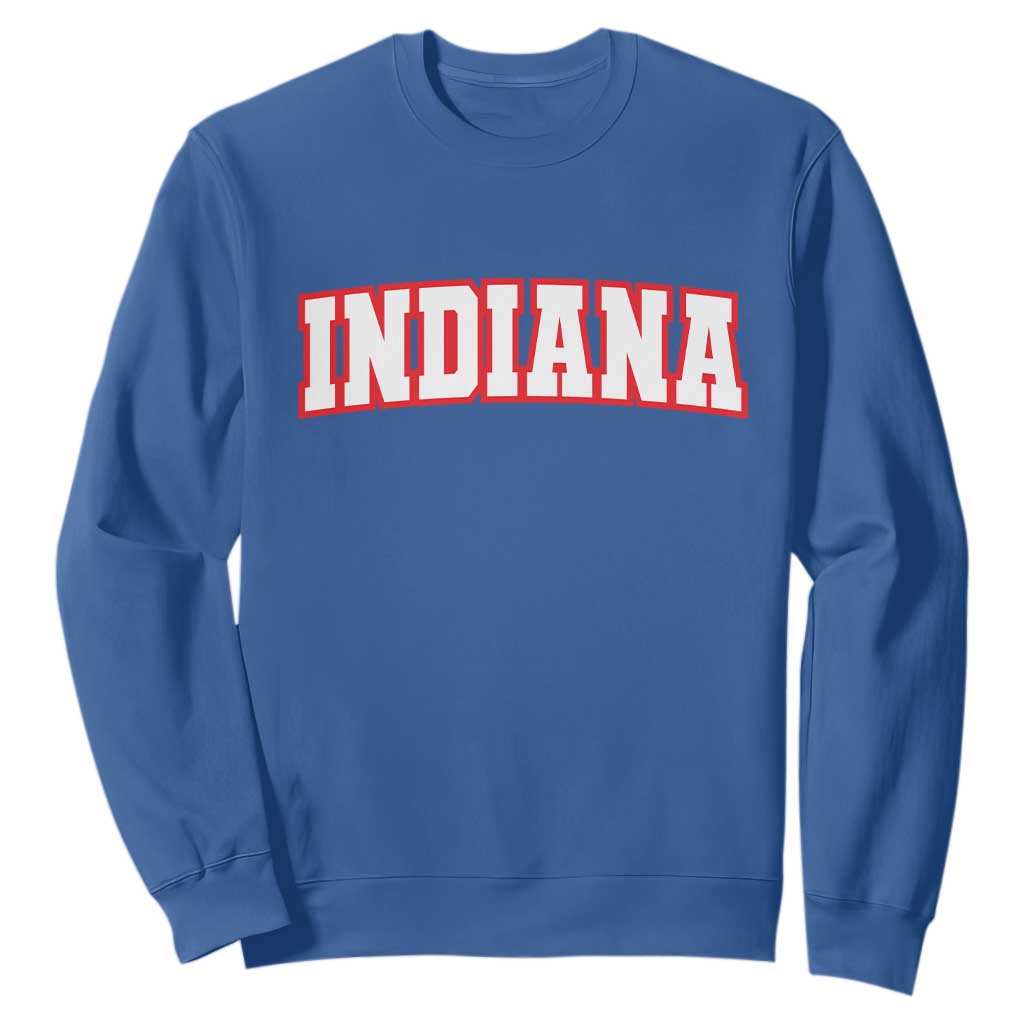 Indiana Fan Sweatshirt Vintage Athletic Sports Game Day TS10 Royal Blue Print Your Wear
