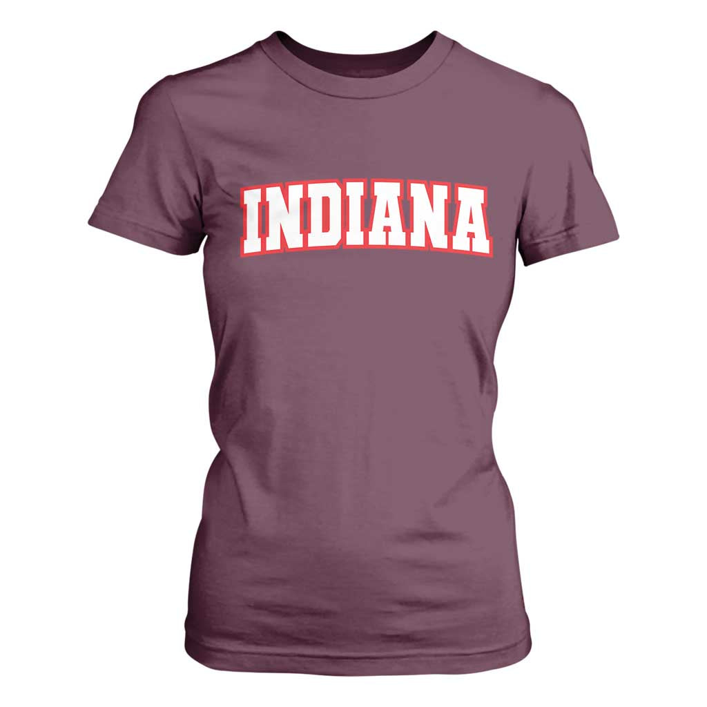 Indiana Fan T Shirt For Women Vintage Athletic Sports Game Day TS10 Maroon Print Your Wear