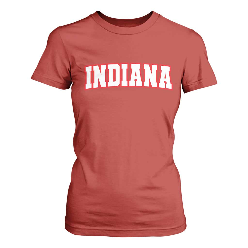 Indiana Fan T Shirt For Women Vintage Athletic Sports Game Day TS10 Red Print Your Wear