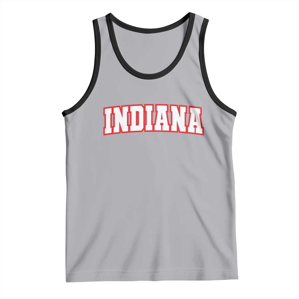 Indiana Fan Tank Top Vintage Athletic Sports Game Day TS10 Athletic Heather Black Print Your Wear
