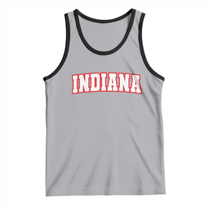 Indiana Fan Tank Top Vintage Athletic Sports Game Day TS10 Athletic Heather Black Print Your Wear