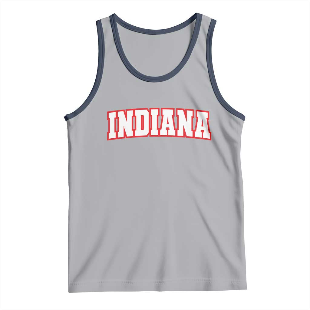 Indiana Fan Tank Top Vintage Athletic Sports Game Day TS10 Athletic Heather Navy Print Your Wear