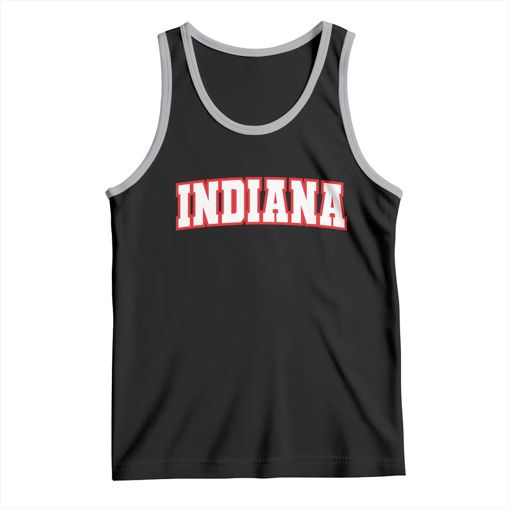 Indiana Fan Tank Top Vintage Athletic Sports Game Day TS10 Black Athletic Heather Print Your Wear