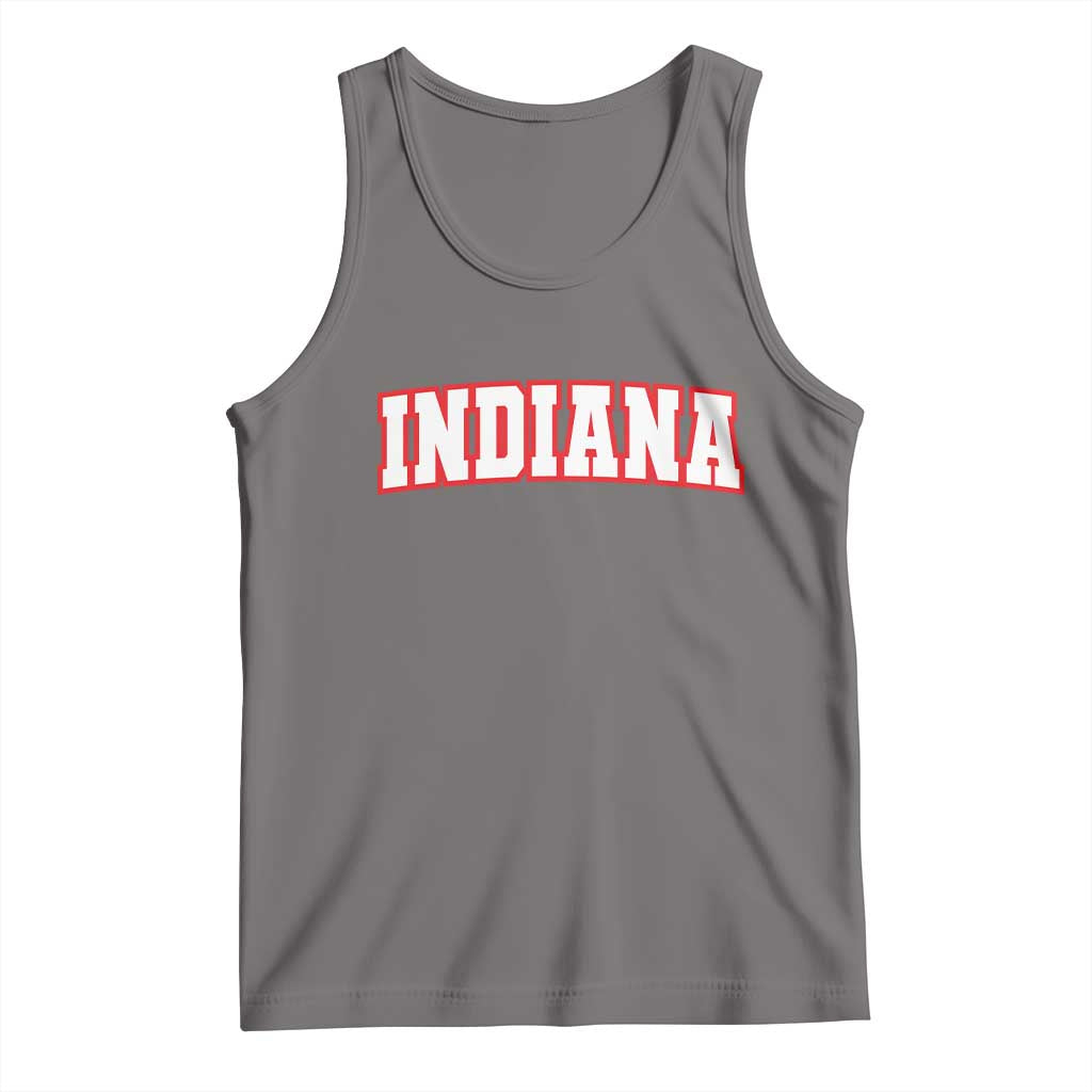 Indiana Fan Tank Top Vintage Athletic Sports Game Day TS10 Deep Heather Print Your Wear