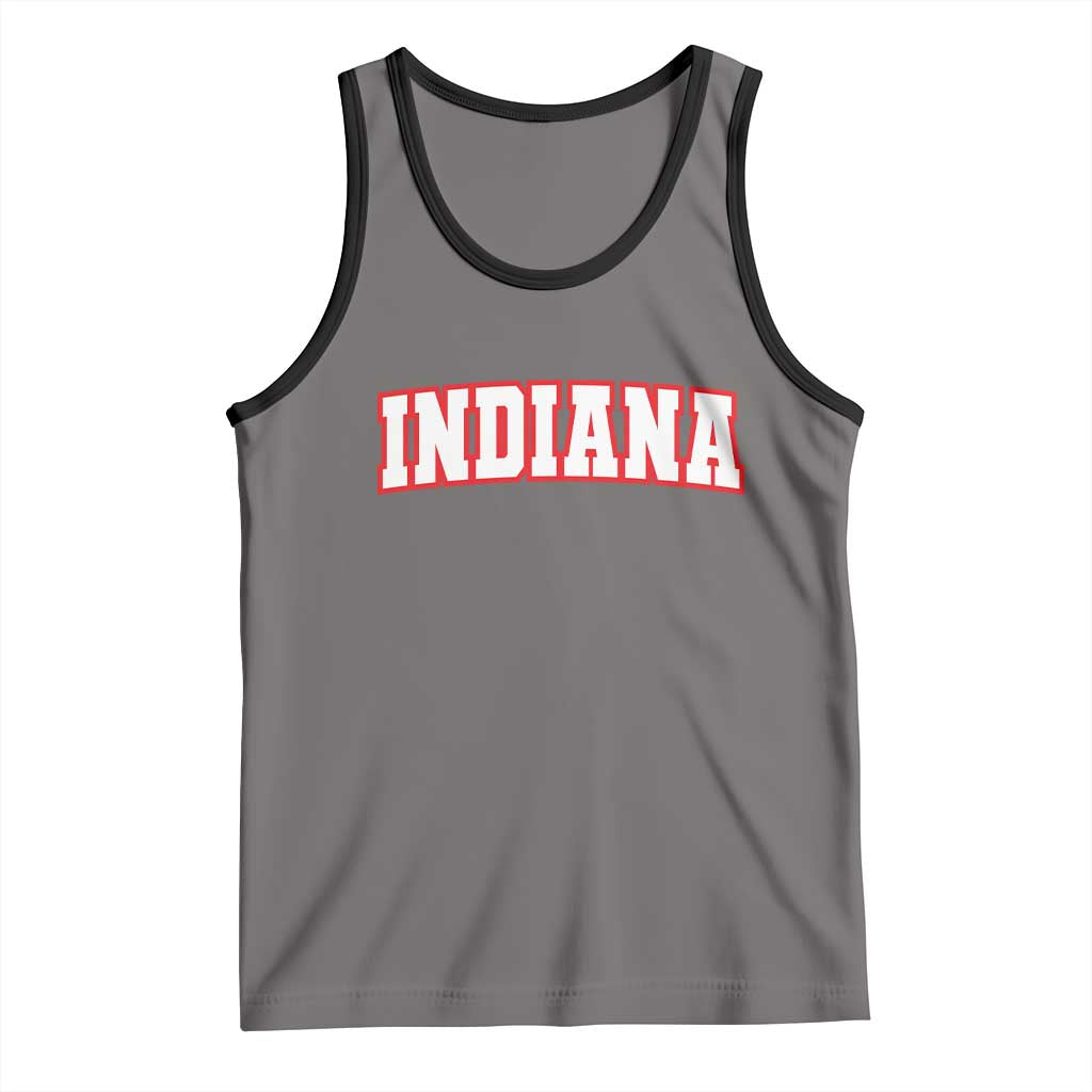Indiana Fan Tank Top Vintage Athletic Sports Game Day TS10 Deep Heather Black Print Your Wear