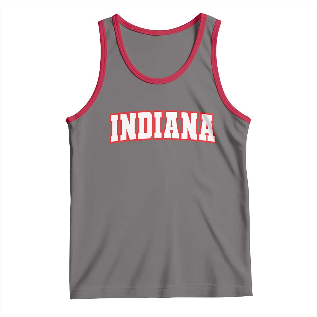 Indiana Fan Tank Top Vintage Athletic Sports Game Day TS10 Deep Heather Red Print Your Wear