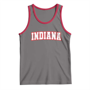 Indiana Fan Tank Top Vintage Athletic Sports Game Day TS10 Deep Heather Red Print Your Wear