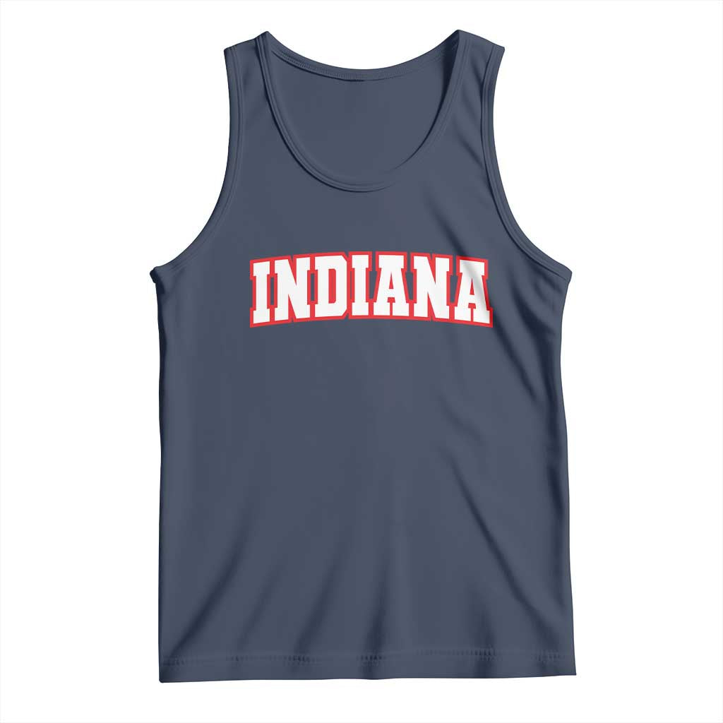 Indiana Fan Tank Top Vintage Athletic Sports Game Day TS10 Navy Print Your Wear
