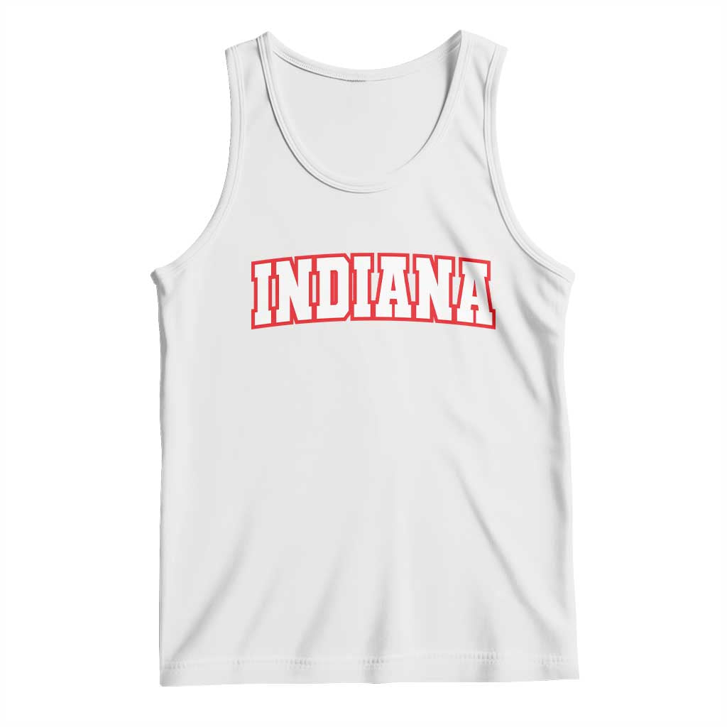 Indiana Fan Tank Top Vintage Athletic Sports Game Day TS10 White Print Your Wear