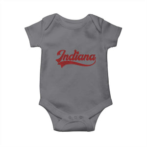 Retro Indiana Baby Onesie Vintage City Athletic Sports Game Day TS10 Charcoal Print Your Wear