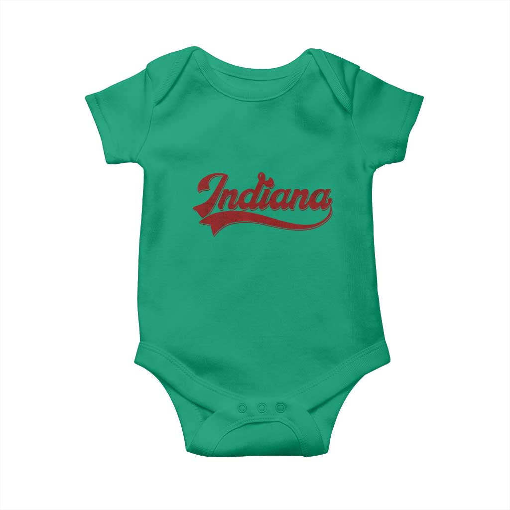 Retro Indiana Baby Onesie Vintage City Athletic Sports Game Day TS10 Irish Green Print Your Wear
