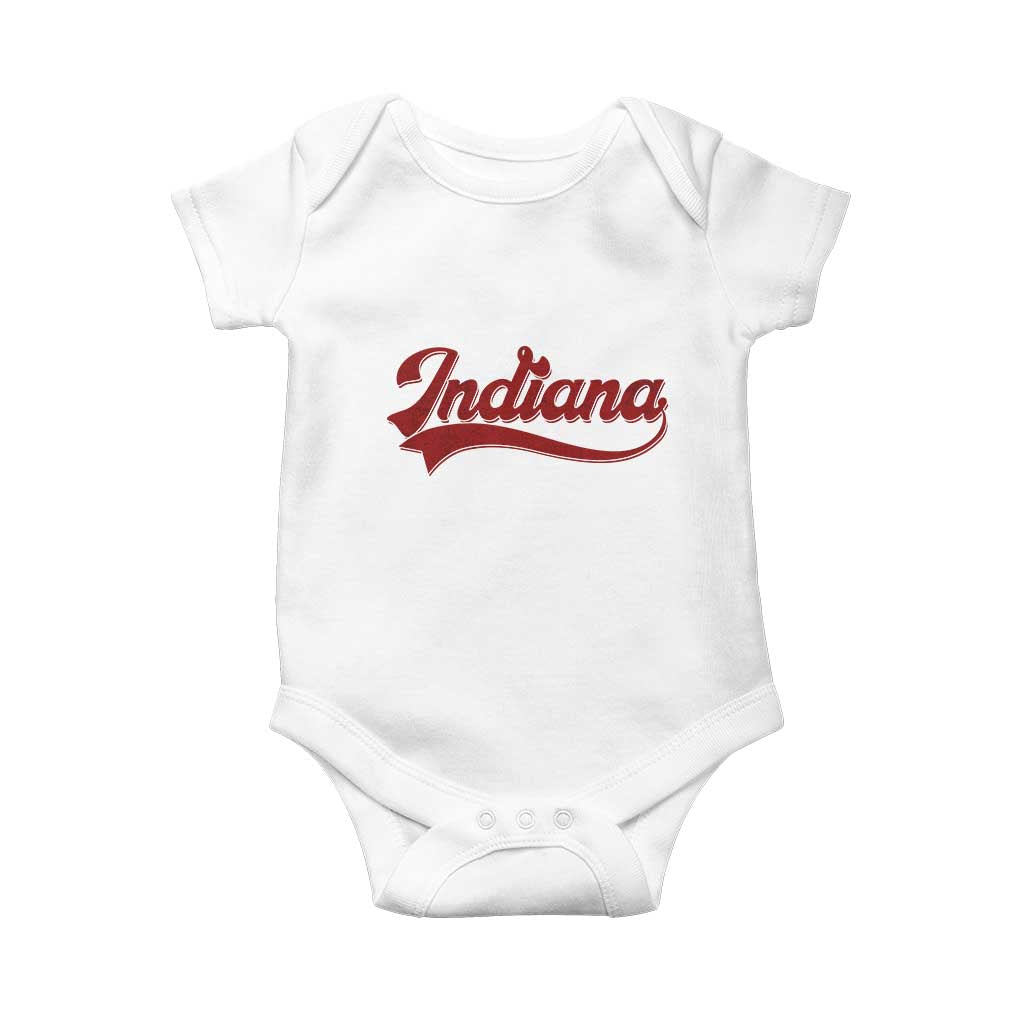 Retro Indiana Baby Onesie Vintage City Athletic Sports Game Day TS10 White Print Your Wear