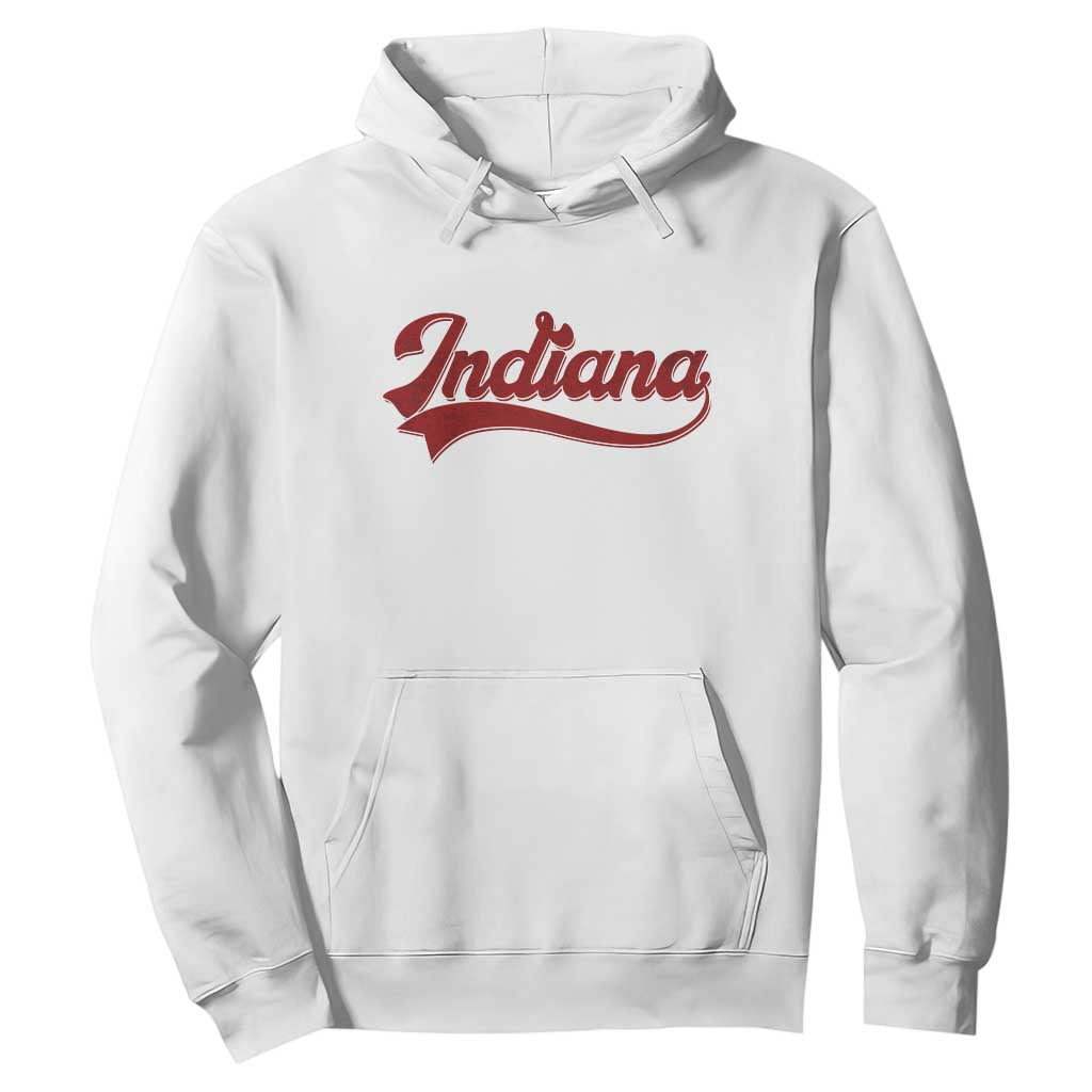 Retro Indiana Hoodie Vintage City Athletic Sports Game Day TS10 White Print Your Wear