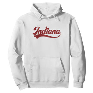 Retro Indiana Hoodie Vintage City Athletic Sports Game Day TS10 White Print Your Wear