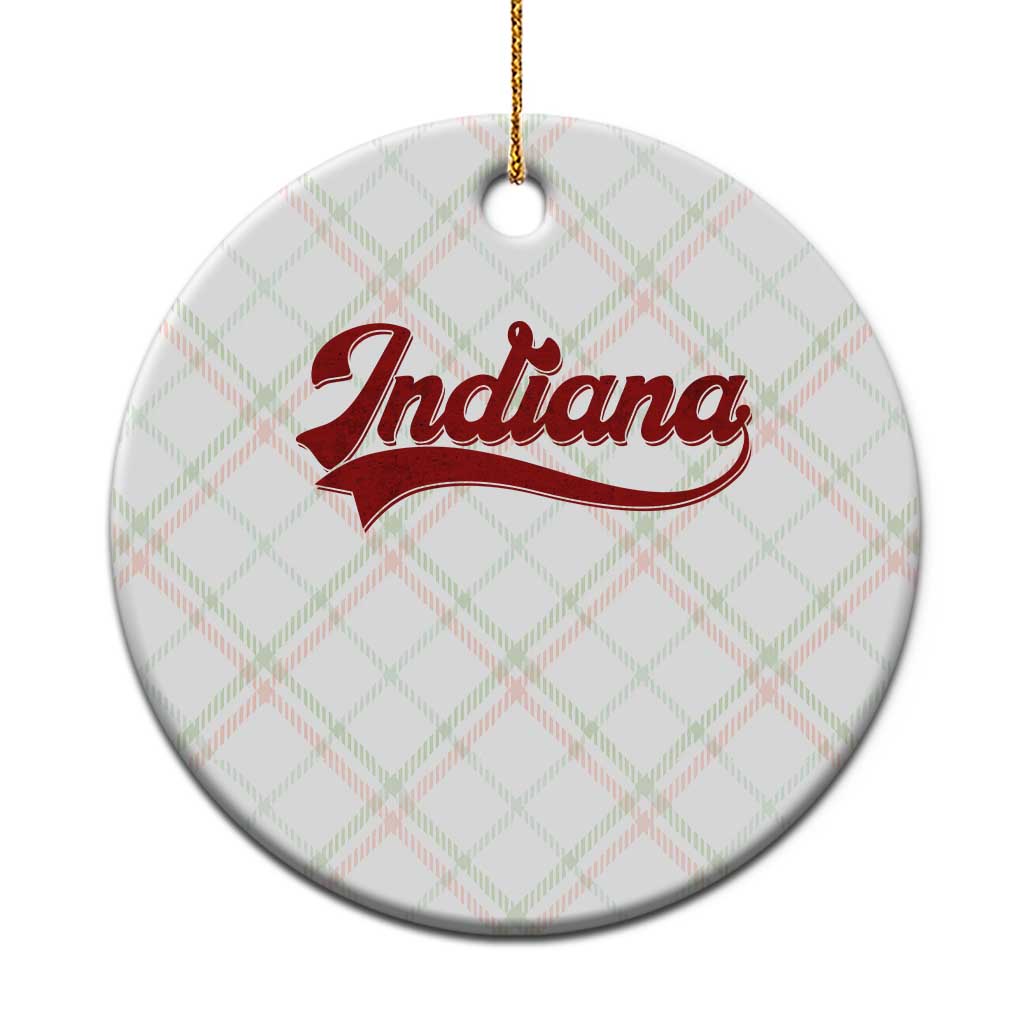 Retro Indiana Ceramic Ornament Vintage City Athletic Sports Game Day TS10 1pc Christmas Plaid Print Your Wear