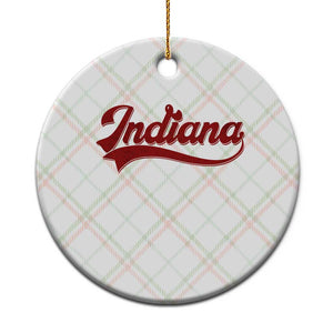Retro Indiana Ceramic Ornament Vintage City Athletic Sports Game Day TS10 1pc Christmas Plaid Print Your Wear