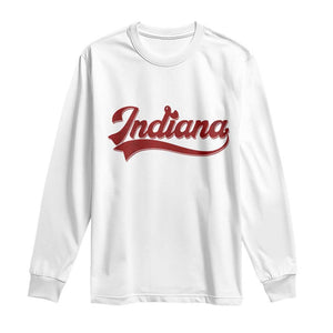 Retro Indiana Long Sleeve Shirt Vintage City Athletic Sports Game Day TS10 White Print Your Wear