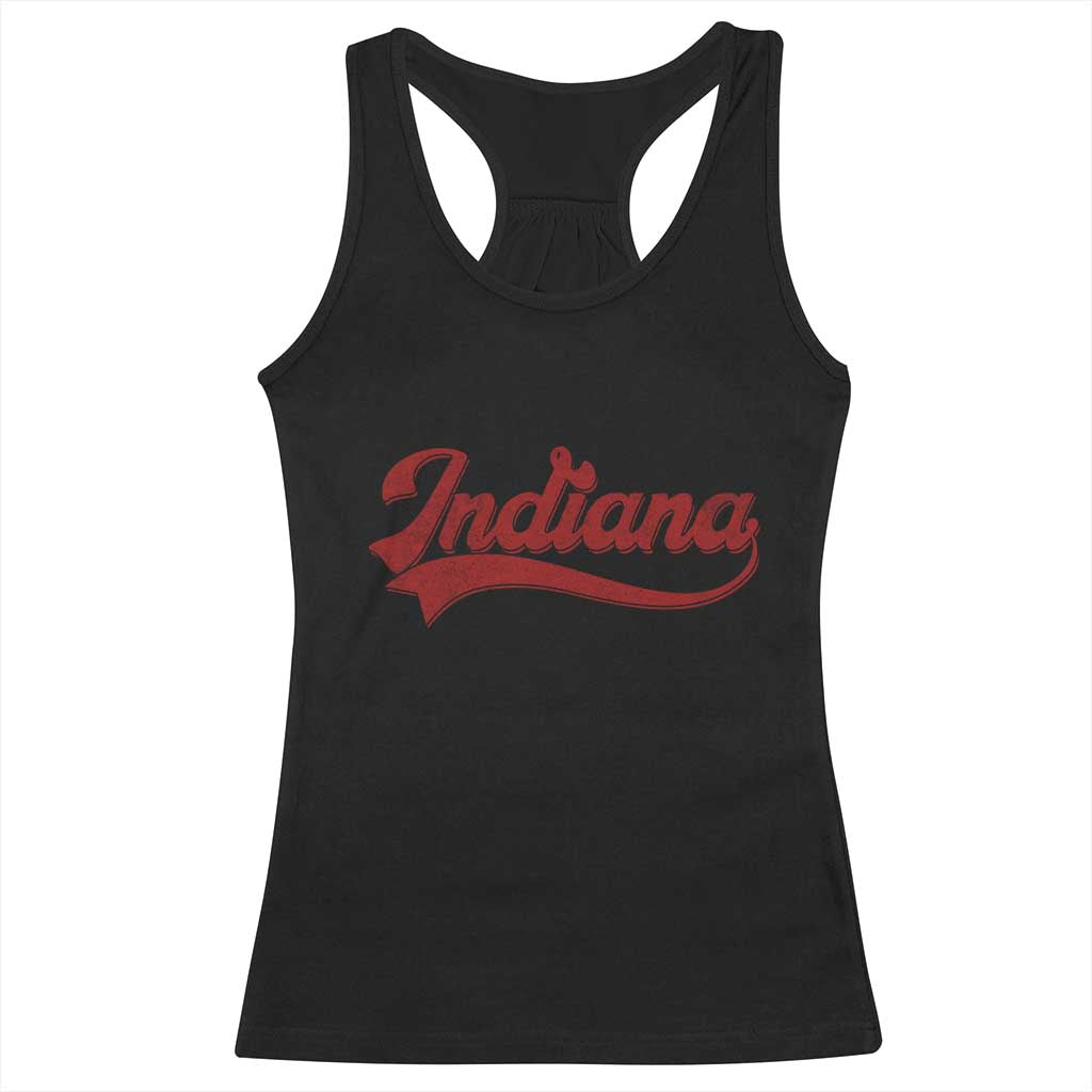 Retro Indiana Racerback Tank Top Vintage City Athletic Sports Game Day TS10 Black Print Your Wear