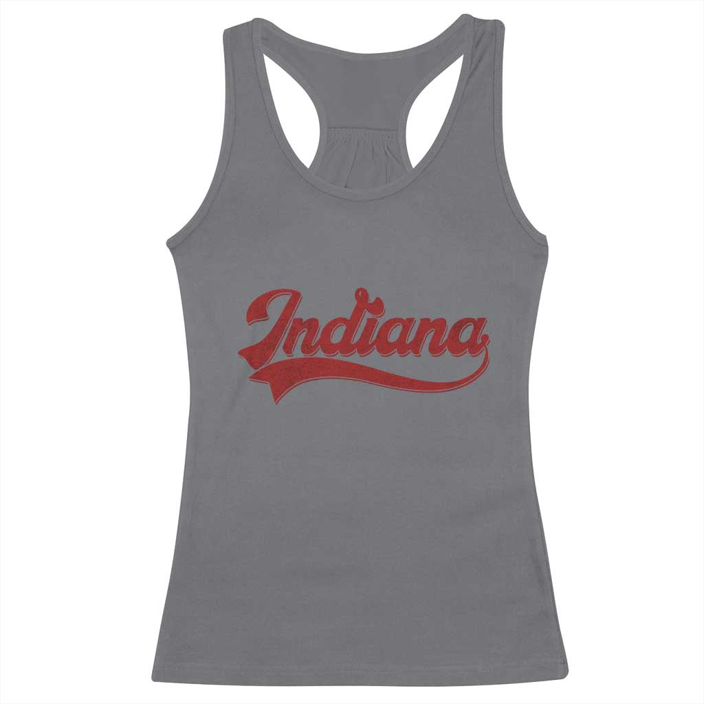 Retro Indiana Racerback Tank Top Vintage City Athletic Sports Game Day TS10 Charcoal Print Your Wear