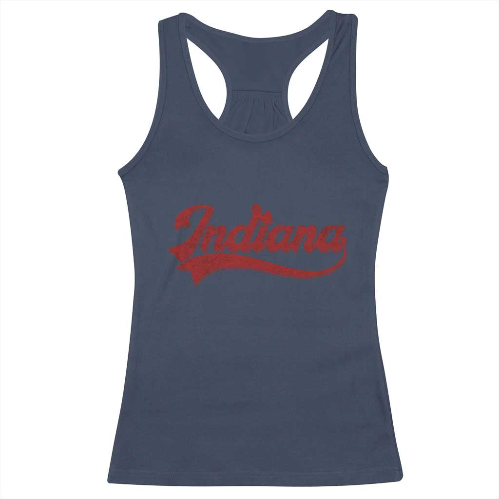 Retro Indiana Racerback Tank Top Vintage City Athletic Sports Game Day TS10 Navy Print Your Wear