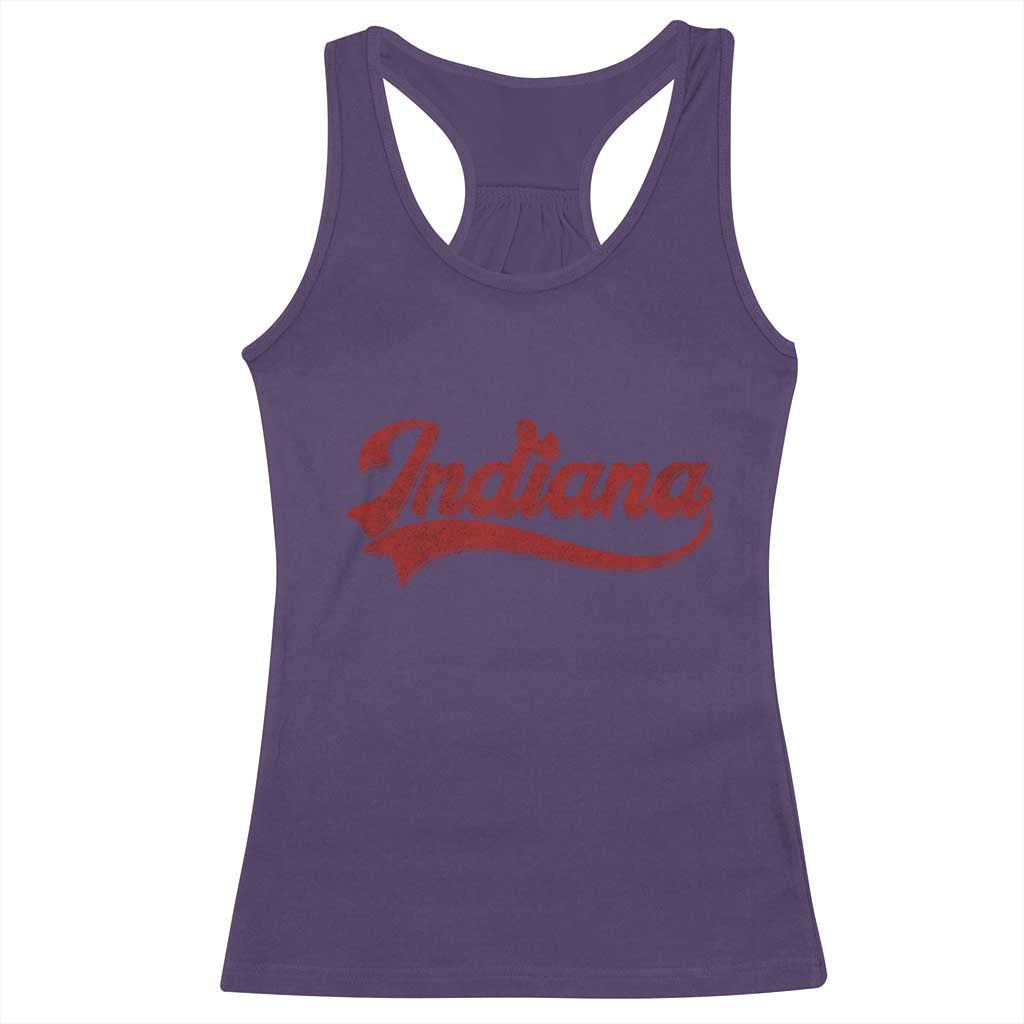 Retro Indiana Racerback Tank Top Vintage City Athletic Sports Game Day TS10 Purple Print Your Wear