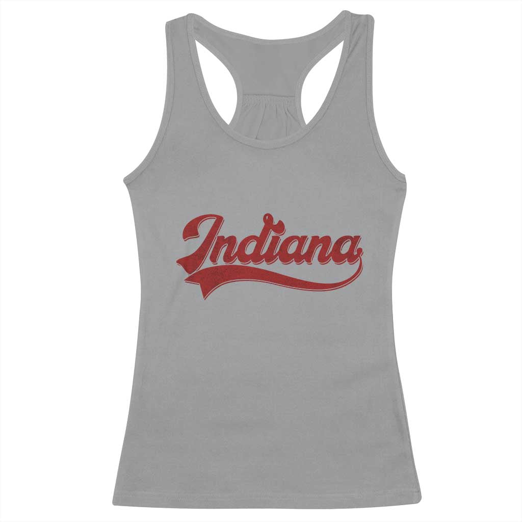 Retro Indiana Racerback Tank Top Vintage City Athletic Sports Game Day TS10 Sport Gray Print Your Wear