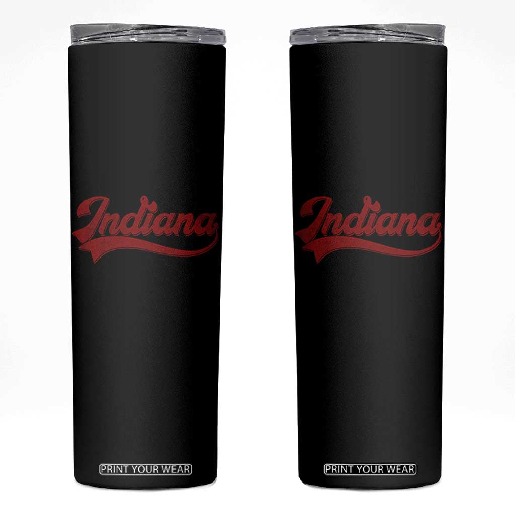 Retro Indiana Skinny Tumbler Vintage City Athletic Sports Game Day TS10 Black Print Your Wear