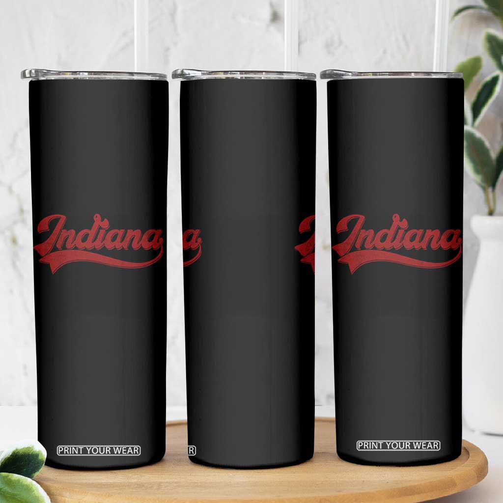 Retro Indiana Skinny Tumbler Vintage City Athletic Sports Game Day TS10 Print Your Wear