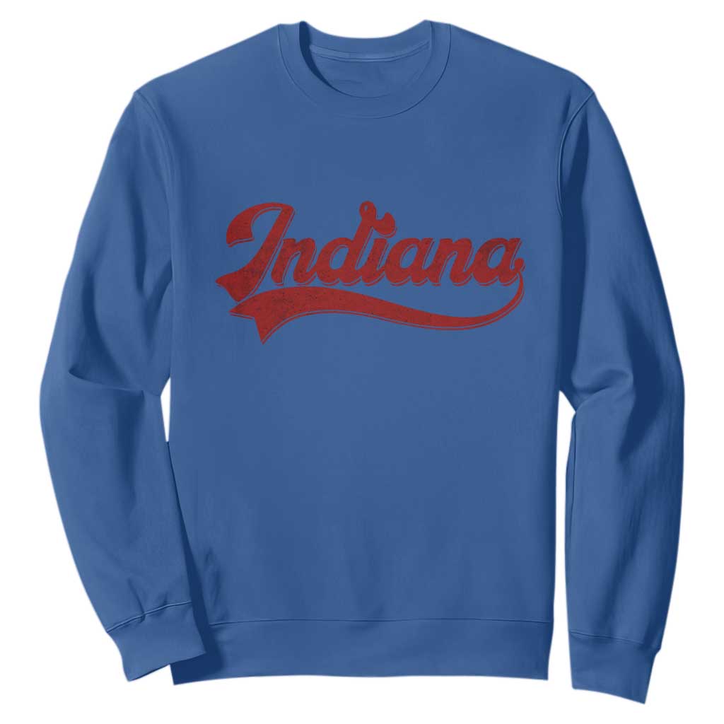 Retro Indiana Sweatshirt Vintage City Athletic Sports Game Day TS10 Royal Blue Print Your Wear