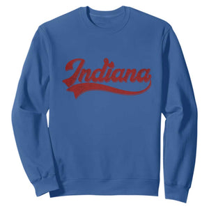 Retro Indiana Sweatshirt Vintage City Athletic Sports Game Day TS10 Royal Blue Print Your Wear