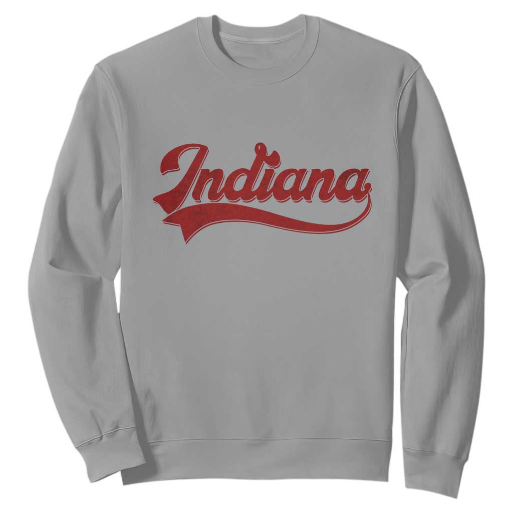 Retro Indiana Sweatshirt Vintage City Athletic Sports Game Day TS10 Sport Gray Print Your Wear
