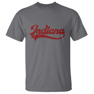 Retro Indiana T Shirt Vintage City Athletic Sports Game Day TS10 Charcoal Print Your Wear