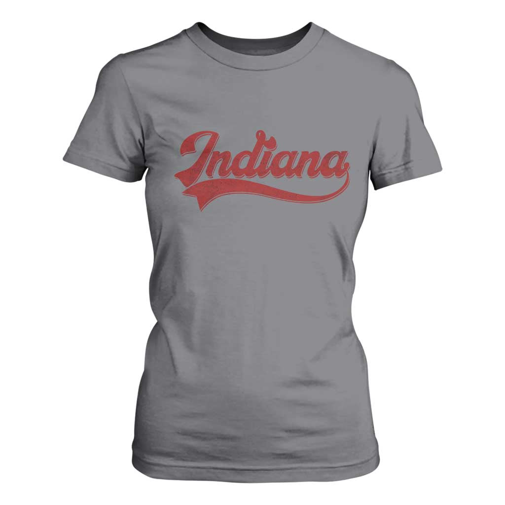 Retro Indiana T Shirt For Women Vintage City Athletic Sports Game Day TS10 Charcoal Print Your Wear