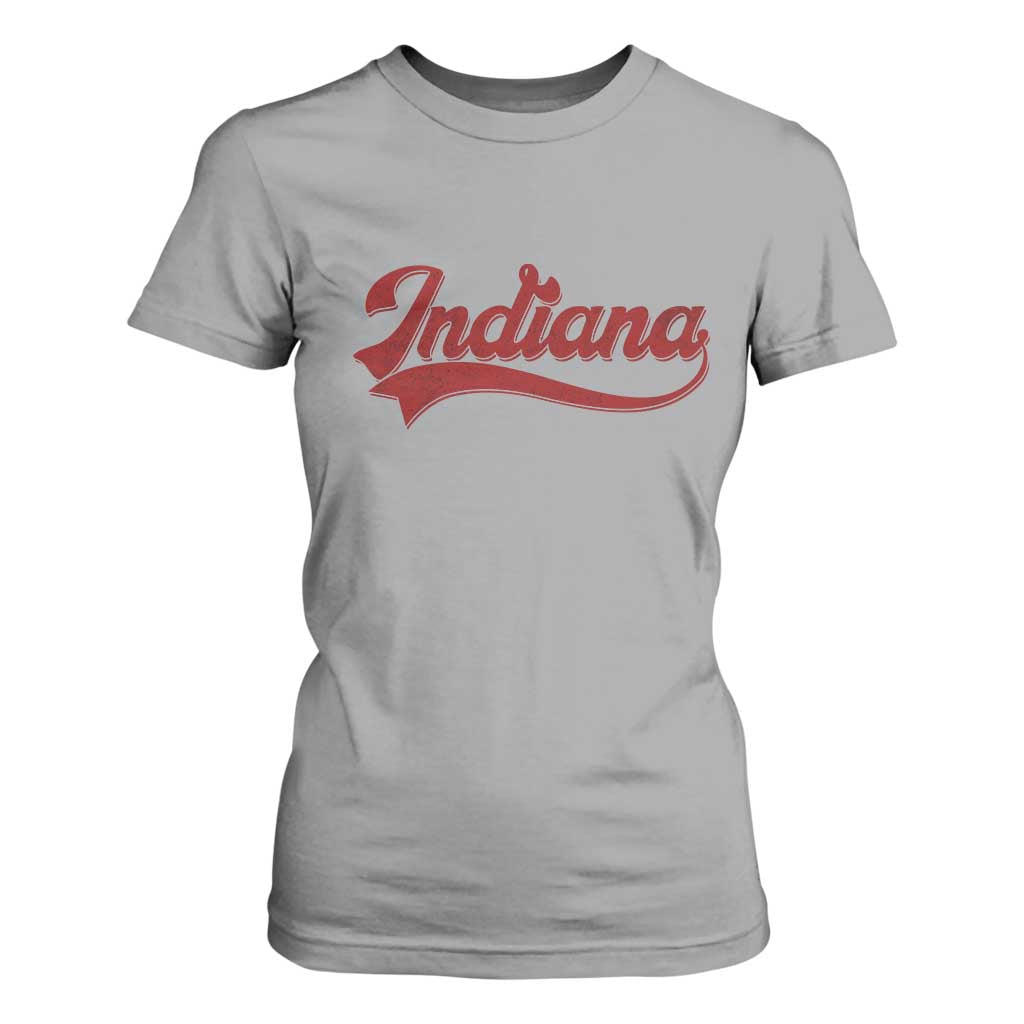 Retro Indiana T Shirt For Women Vintage City Athletic Sports Game Day TS10 Sport Gray Print Your Wear