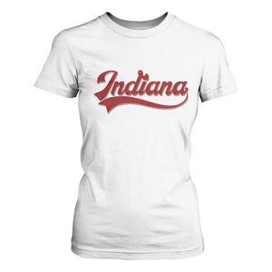 Retro Indiana T Shirt For Women Vintage City Athletic Sports Game Day TS10 White Print Your Wear