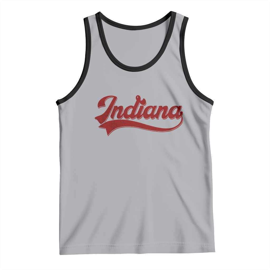 Retro Indiana Tank Top Vintage City Athletic Sports Game Day TS10 Athletic Heather Black Print Your Wear