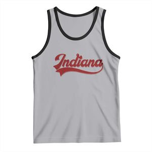 Retro Indiana Tank Top Vintage City Athletic Sports Game Day TS10 Athletic Heather Black Print Your Wear