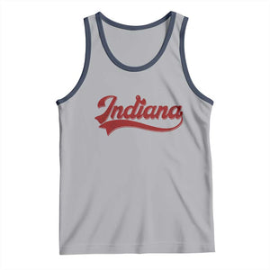 Retro Indiana Tank Top Vintage City Athletic Sports Game Day TS10 Athletic Heather Navy Print Your Wear