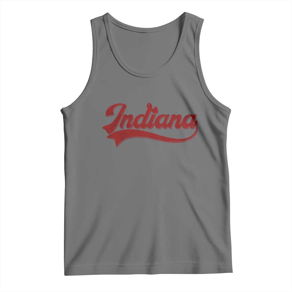Retro Indiana Tank Top Vintage City Athletic Sports Game Day TS10 Black Heather Print Your Wear
