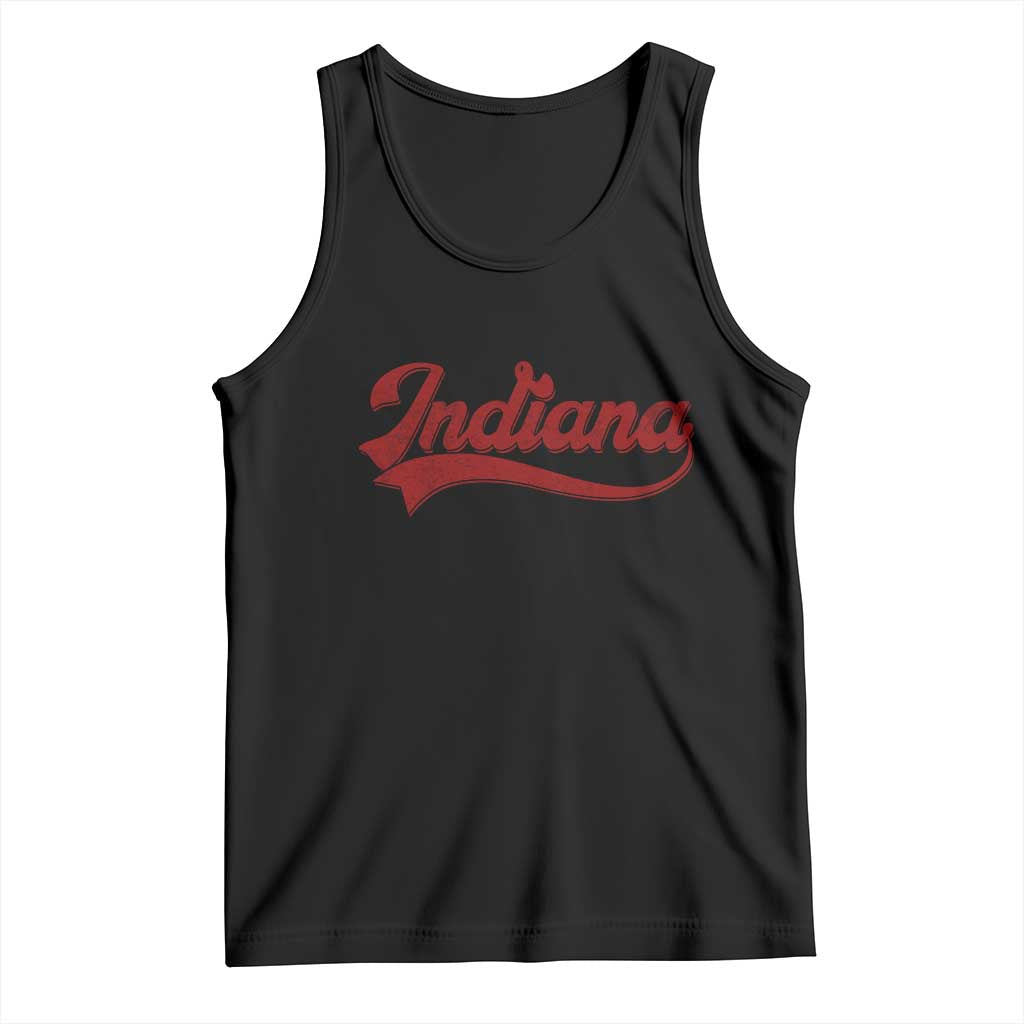 Retro Indiana Tank Top Vintage City Athletic Sports Game Day TS10 Black Print Your Wear