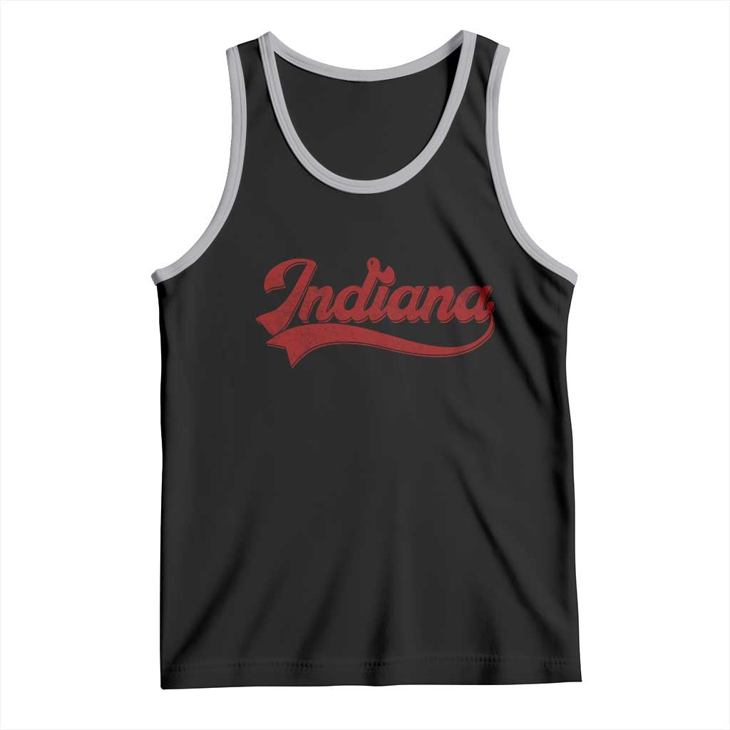 Retro Indiana Tank Top Vintage City Athletic Sports Game Day TS10 Black Athletic Heather Print Your Wear
