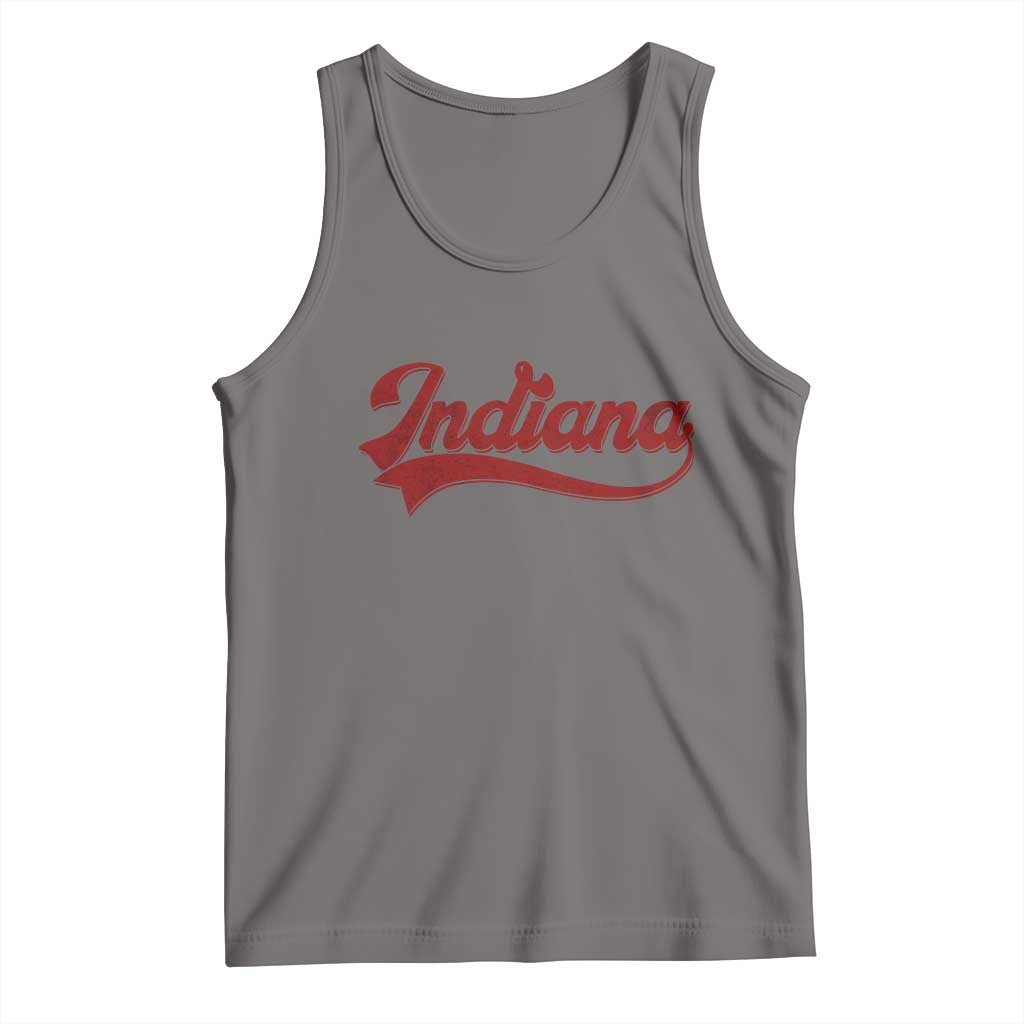 Retro Indiana Tank Top Vintage City Athletic Sports Game Day TS10 Deep Heather Print Your Wear