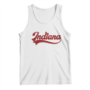 Retro Indiana Tank Top Vintage City Athletic Sports Game Day TS10 White Print Your Wear