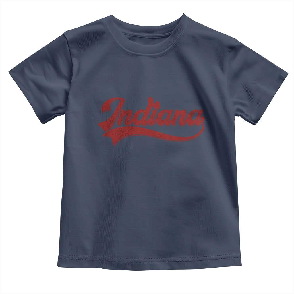 Retro Indiana Toddler T Shirt Vintage City Athletic Sports Game Day TS10 Navy Print Your Wear