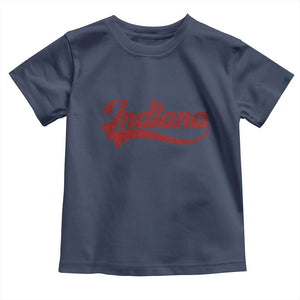Retro Indiana Toddler T Shirt Vintage City Athletic Sports Game Day TS10 Navy Print Your Wear