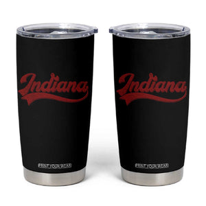 Retro Indiana Tumbler Cup Vintage City Athletic Sports Game Day TS10 Black Print Your Wear