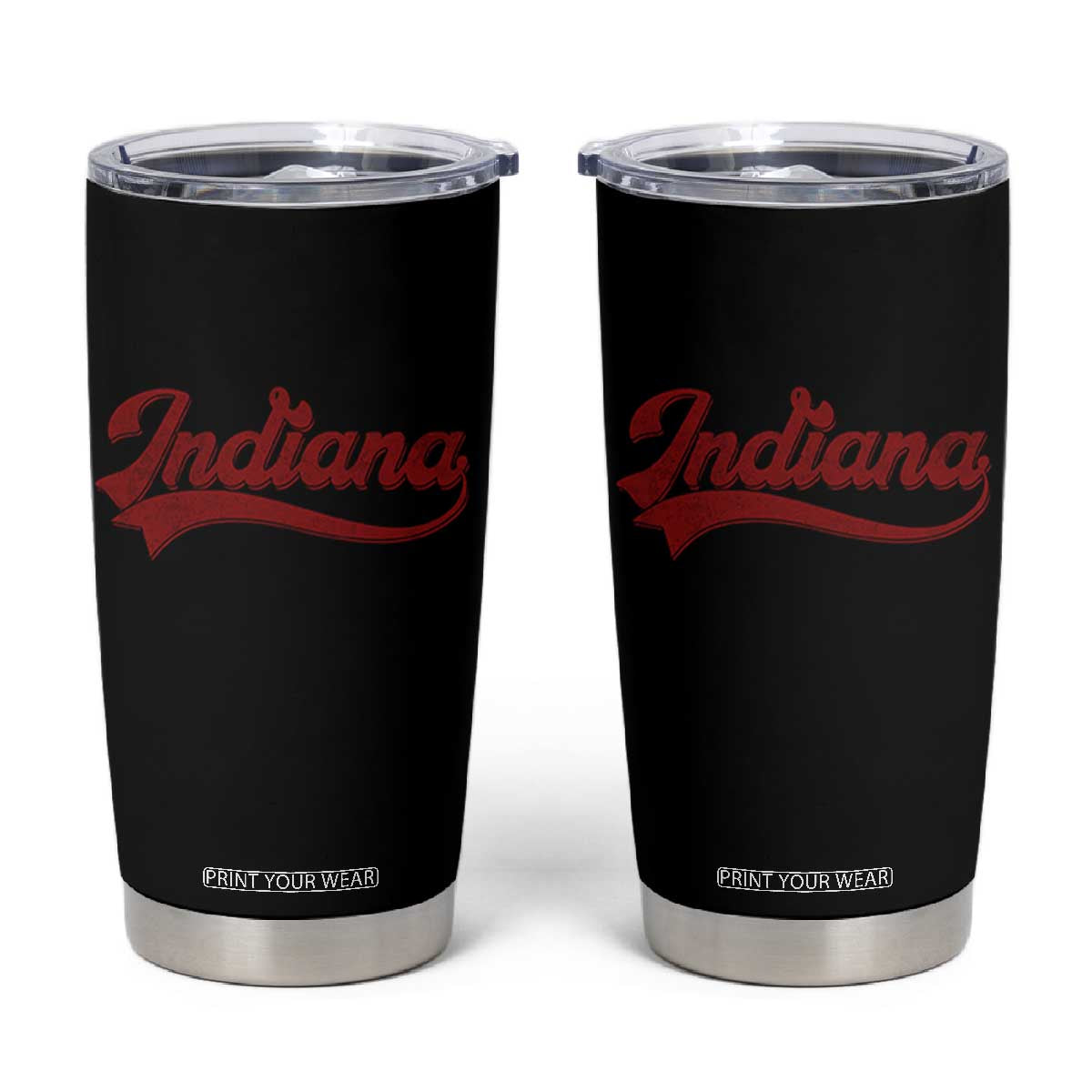 Retro Indiana Tumbler Cup Vintage City Athletic Sports Game Day TS10 Black Print Your Wear