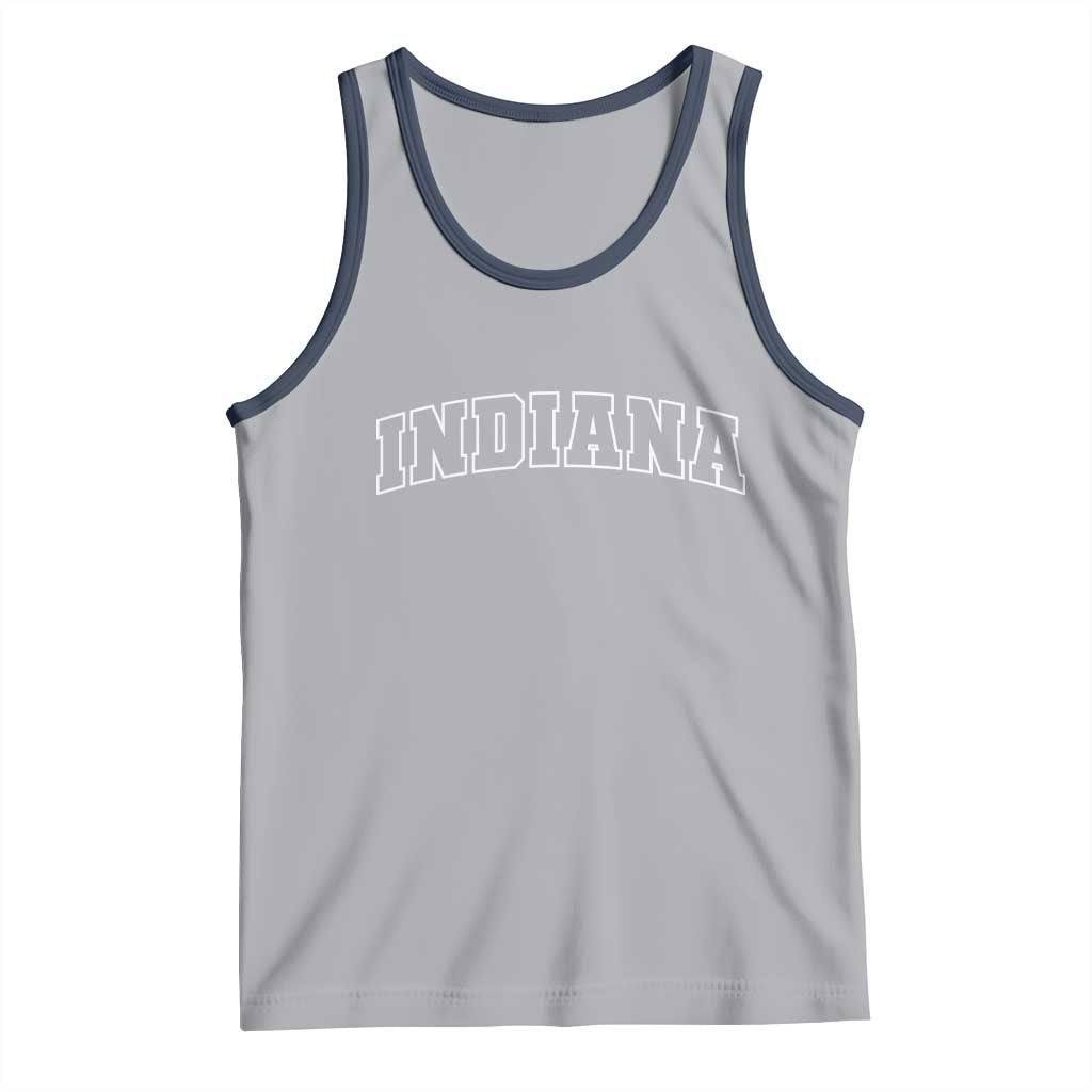Indiana Tank Top Vintage Athletic Sports Game Day TS10 Athletic Heather Navy Print Your Wear